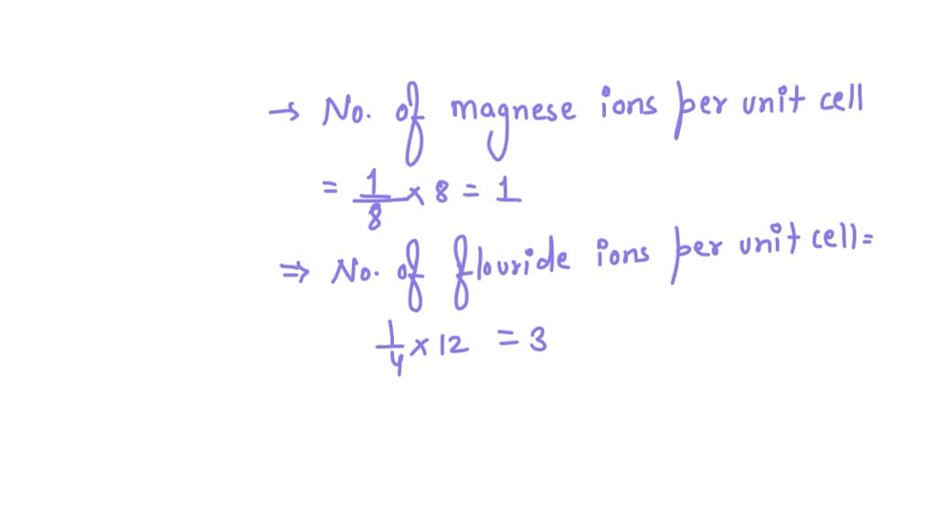 SOLVEDThe structure of manganese fluoride can be described as a simple cubic array of manganese