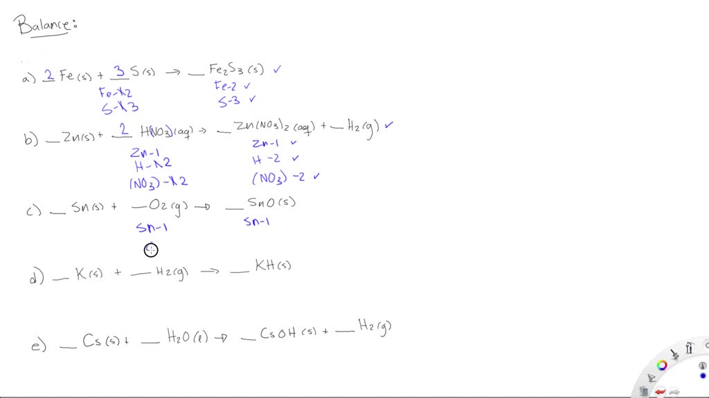 SOLVED:Balance each of the following oxidation reduction chemical ...