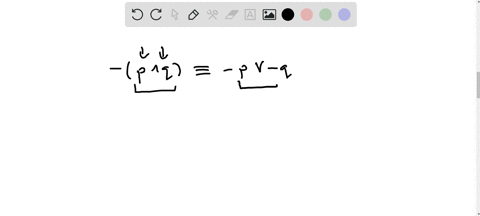 verify-the-second-of-de-morgans-laws-negp-wedge-q-equiv-neg-p-vee-neg-q