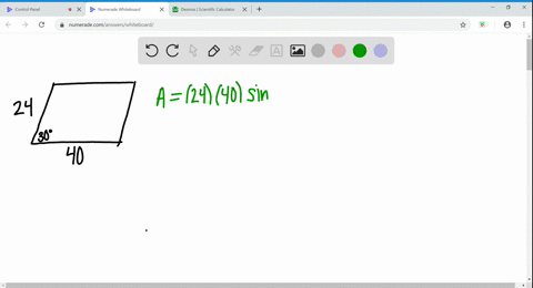 find-the-area-of-a-parallelogram-if-the-measures-of-two-adjacent-sides-are-40-feet-and-24-feet-and-t