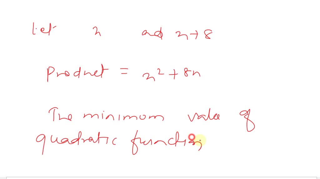 SOLVED:Among all pairs of numbers whose difference is 16, find a pair