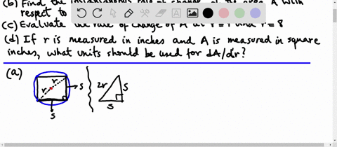 a-square-of-side-length-s-is-inscribed-in-a-circle-of-radius-r-a-write-the-area-a-of-the-square-as-a