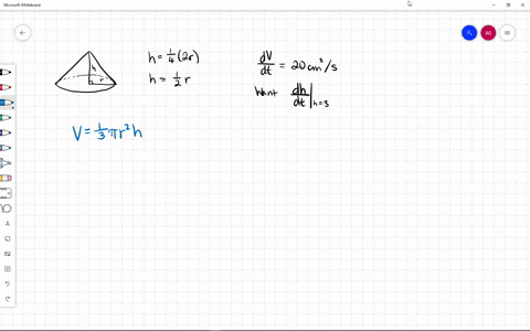 sand-is-being-poured-onto-the-ground-forming-a-conical-pile-whose-height-equals-one-fourth-of-the-di