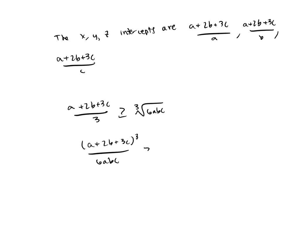 SOLVED: Determine uma equação do plano que passa pelo ponto (1,2,3) e ...