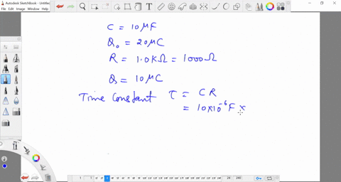 mathrma-10-mu-mathrmf-capacitor-initially-charged-to-20-mu-mathrmc-is-discharged-through-a-10-mathrm