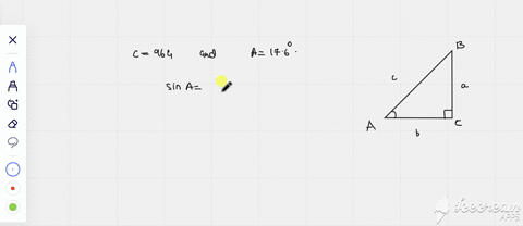 find-the-indicated-part-of-the-right-triangle-that-has-the-given-parts-the-hypotenuse-is-964-and-one