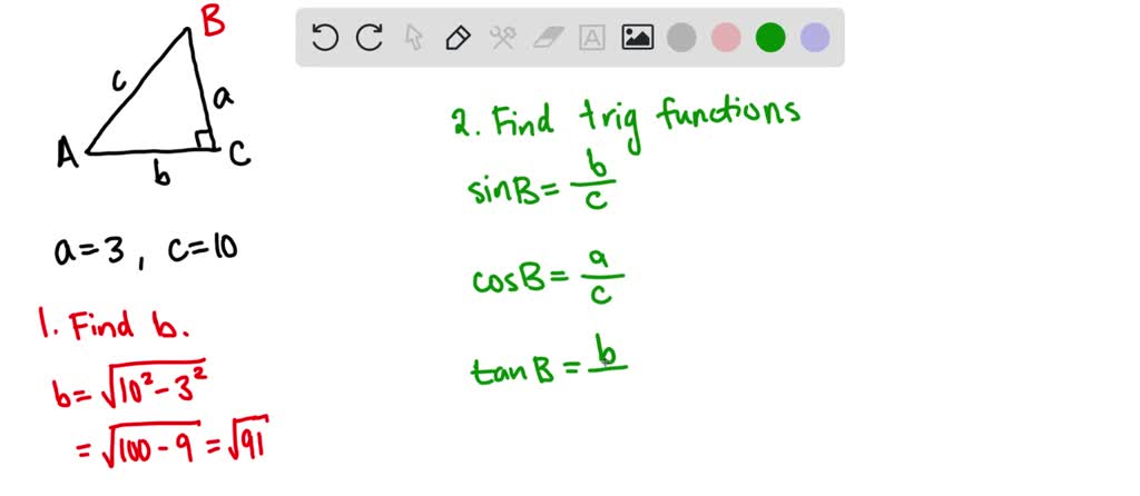 SOLVED:Use the Pythagorean theorem to find the unknown side length ...