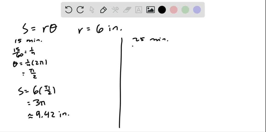 SOLVEDThe minute hand of a clock is 6 inches long. How far does the