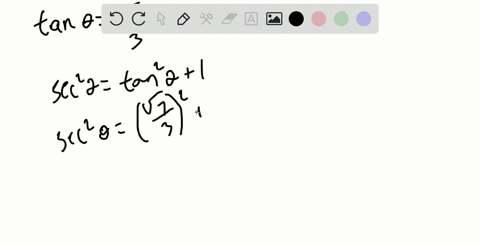 use-identities-to-solve-each-of-the-following-find-sec-theta-given-that-tan-thetafracsqrt73-and-thet