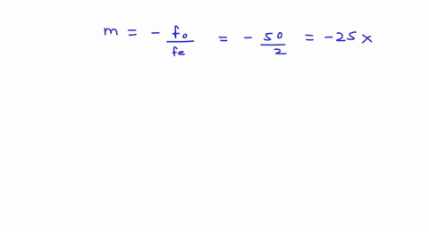 find-the-magnification-and-length-of-a-telescope-whose-objective-has-a-focal-length-of-50-mathrmcm-a