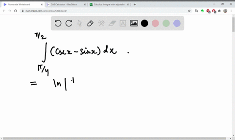 in-exercises-61-66-use-a-computer-algebra-system-to-find-or-evaluate-the-integral-int_pi-4pi-2csc-x-