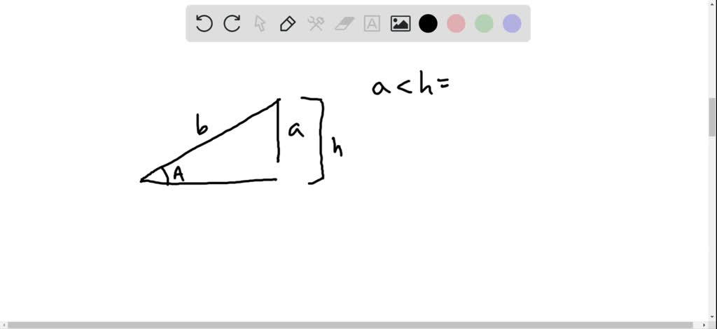 SOLVED:An oblique triangle in which two sides and an angle are given ...