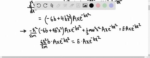 a-one-dimensional-harmonic-oscillator-wave-function-is-psia-x-e-b-x2-a-show-that-psi-satisfies-equat