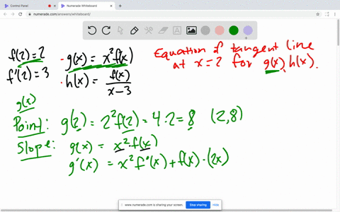 suppose-f22-and-fprime23-let-gxx2-fx-and-hxfracfxx-3-a-find-an-equation-of-the-line-tangent-to-ygx-a