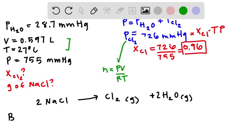 SOLVEDChlorine gas was first prepared in 1774 by the oxidation of NaCl