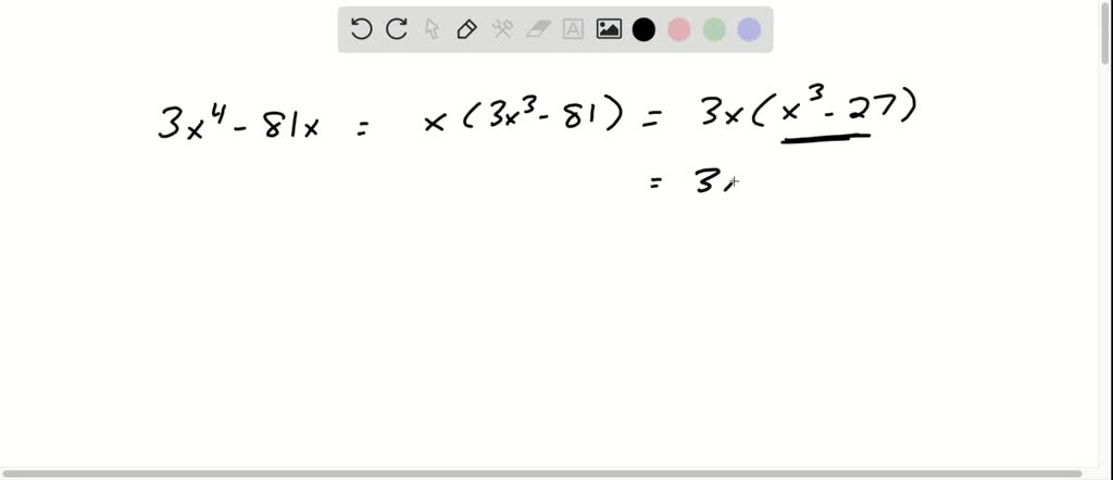 SOLVED:Factor the expression. 3 x^4-81 x