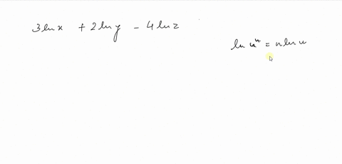 use-the-properties-of-logarithms-to-condense-the-expression3-ln-x2-ln-y-4-ln-z