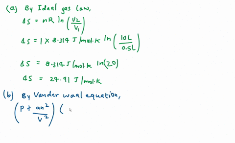 one-mole-of-nitrogen-gas-is-allowed-to-expand-from-05-to-10-mathrml-calculate-the-change-in-molar-en