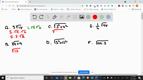 simplify-a-5-sqrt18-b-sqrt49-c-sqrt3242-d-sqrt52122-e-frac16-sqrt48-f-sqrt49-cdot-3