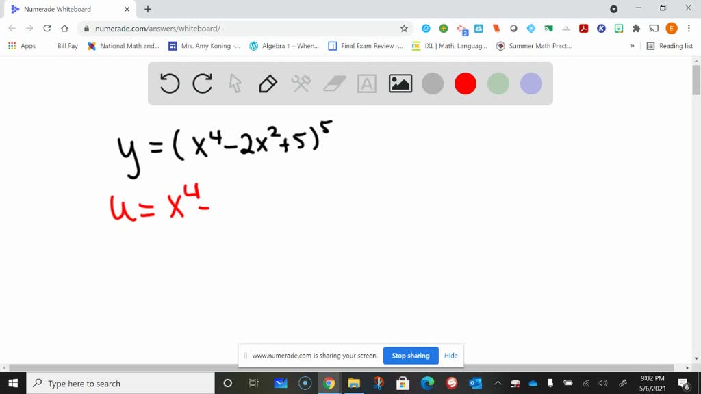 SOLVED:Find a composite function form for y y=\left(x^{4}-2 x^{2}+5 ...