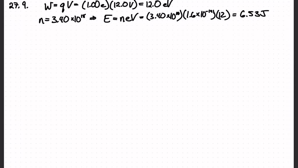 SOLVED(a) In electronvolts, how much work does an ideal battery with
