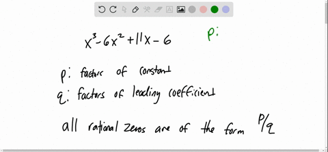 use-the-rational-zero-theorem-as-an-aid-in-finding-all-real-zeros-of-the-polynomial-x3-6-x211-x-6