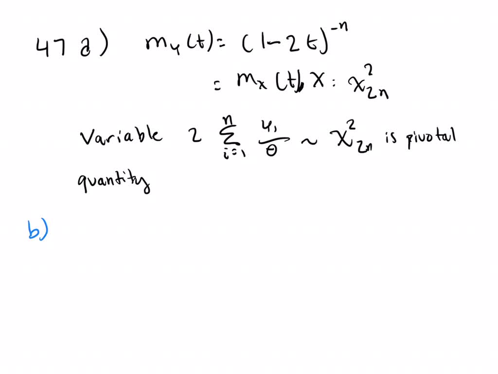 SOLVED:(a) Use the asymptotic normality of chi square random variables ...