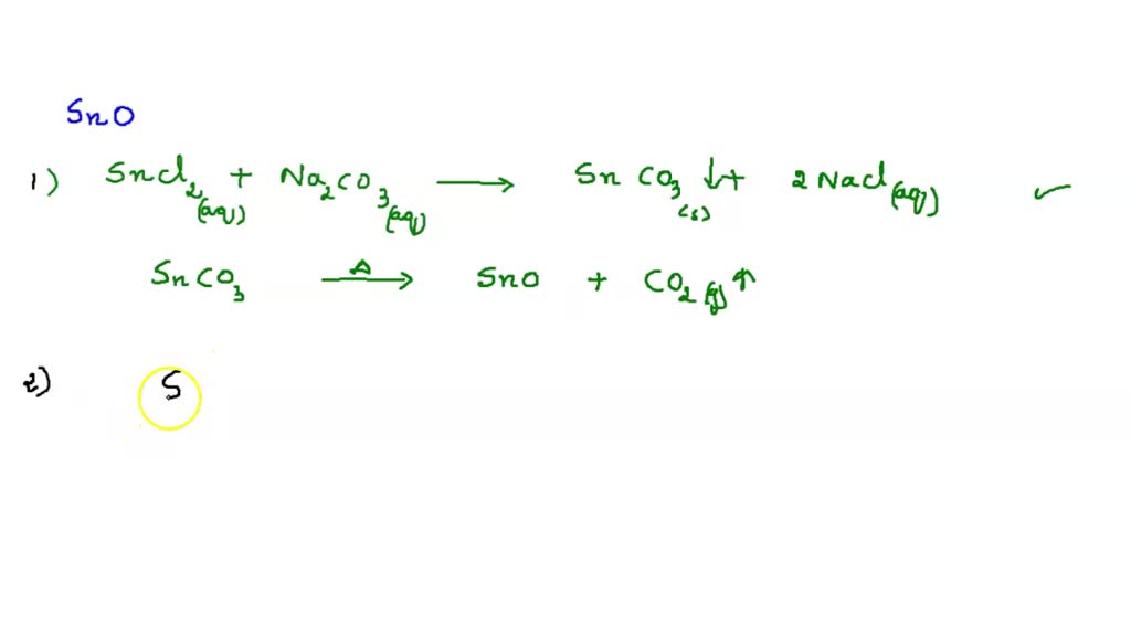 SOLVED:SnO can be prepared by (1) boiling a stannous chloride solution ...