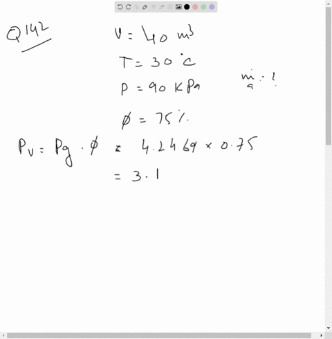 a-40-m3-room-contains-air-at-30circ-mathrmc-and-a-total-pressure-of-90-mathrmkpa-with-a-relative-hum