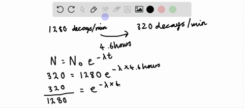 i-a-radioactive-material-produces-1280-decays-per-minute-at-one-time-and-46-mathrmh-later-produces-3