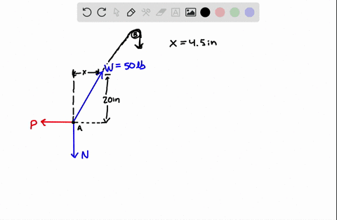 collar-a-is-connected-as-shown-to-a-50-16-load-and-can-slide-on-a-frictionless-horizontal-rod-determ