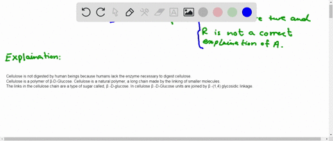a-cellulose-is-not-digested-by-humans-r-cellulose-is-a-branched-polysaccharide-of-high-molecular-wei