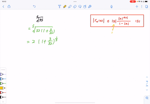 use-a-binomial-series-to-approximate-the-number-with-an-error-less-than-0001-sqrt535