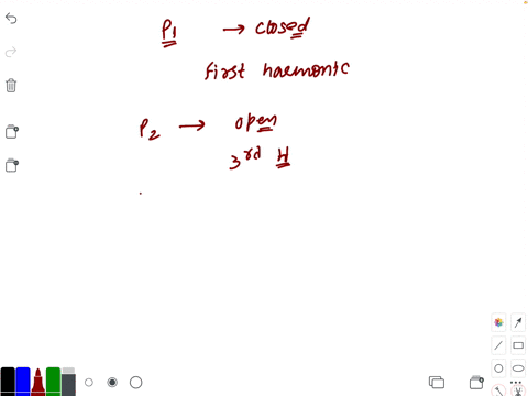 an-organ-pipe-p_1-closed-at-one-end-vibrating-in-its-first-harmonic-and-another-pipe-p_2-open-at-bot
