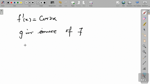 if-g-is-the-inverse-of-f-and-fprimexcos-2-x-find-gprimex-2
