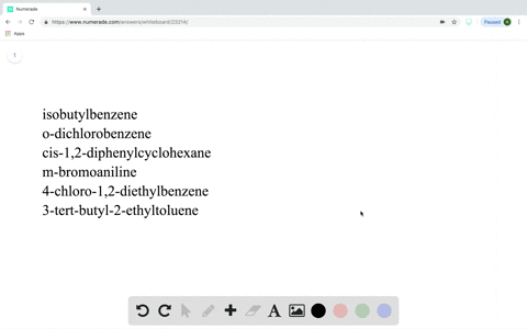 draw-the-structure-corresponding-to-each-name-a-isobutylbenzene-d-m-bromoaniline-b-o-dichlorobenzene