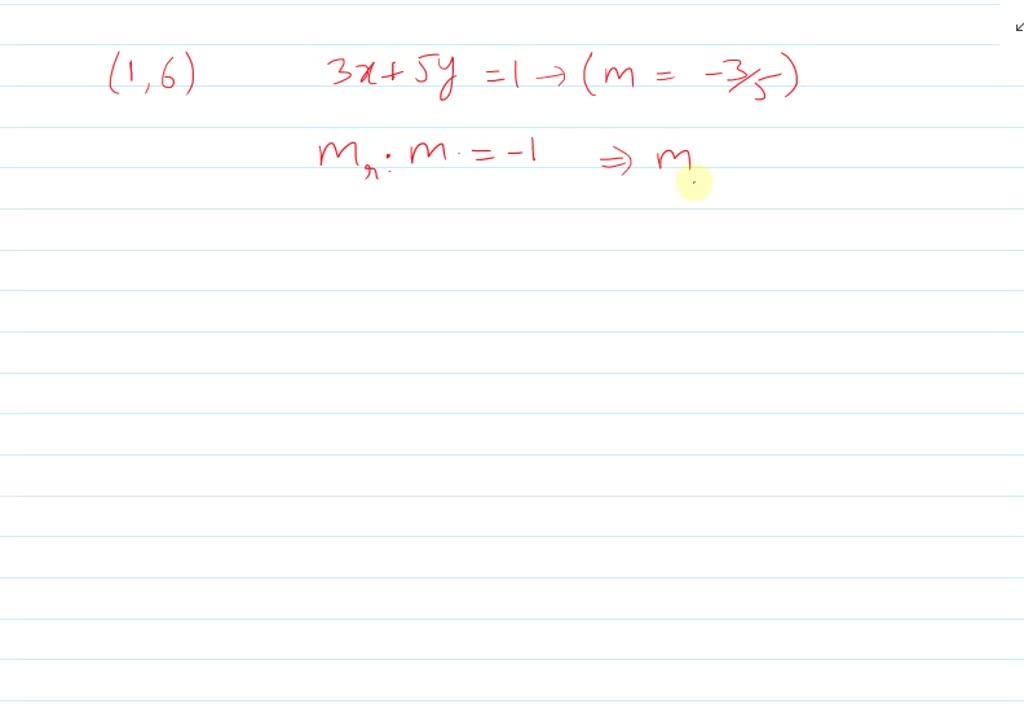 SOLVED Find The Equation Of The Line Satisfying The Given Conditions