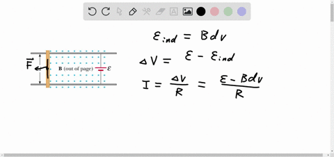 a-bar-of-mass-m-length-d-and-resistance-r-slides-without-friction-in-a-horizontal-plane-moving-on--2