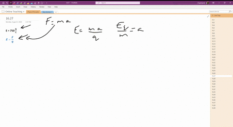 ii-what-is-the-magnitude-of-the-acceleration-experienced-by-an-electron-in-an-electric-field-of-750-