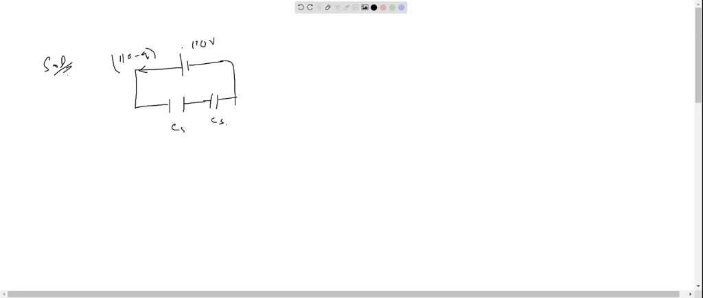 SOLVED:A capacitor of capacitance C1=1 μF charged up to a volfage V=110 ...