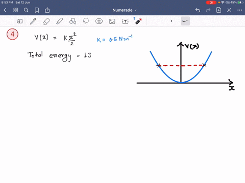 the-potential-energy-function-for-a-particle-executing-linear-simple-harmonic-motion-is-given-by-vx-