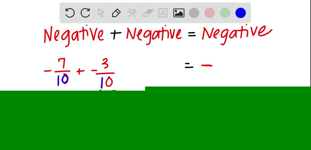 Solved draw a number line from 10 to 10 and use it to add the following numbers 7 3