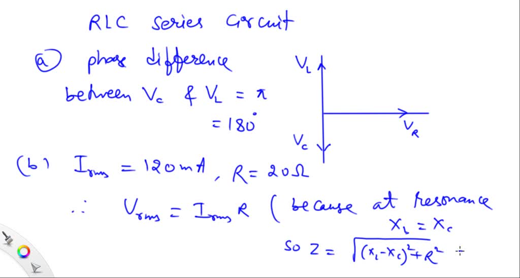 Solved Ssm For A Sinusoidally Driven Series R L C Circuit Show That Over One Complete Cycle With Period T A The Energy Stored In The Capacitor Does Not Change B The