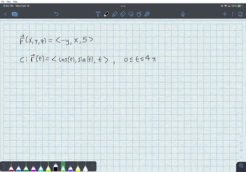 find-int_c-vecf-cdot-d-vecr-for-the-given-vecf-and-c-overrightarrowboldsymbolf-vecy-vecix-vecj5-veck