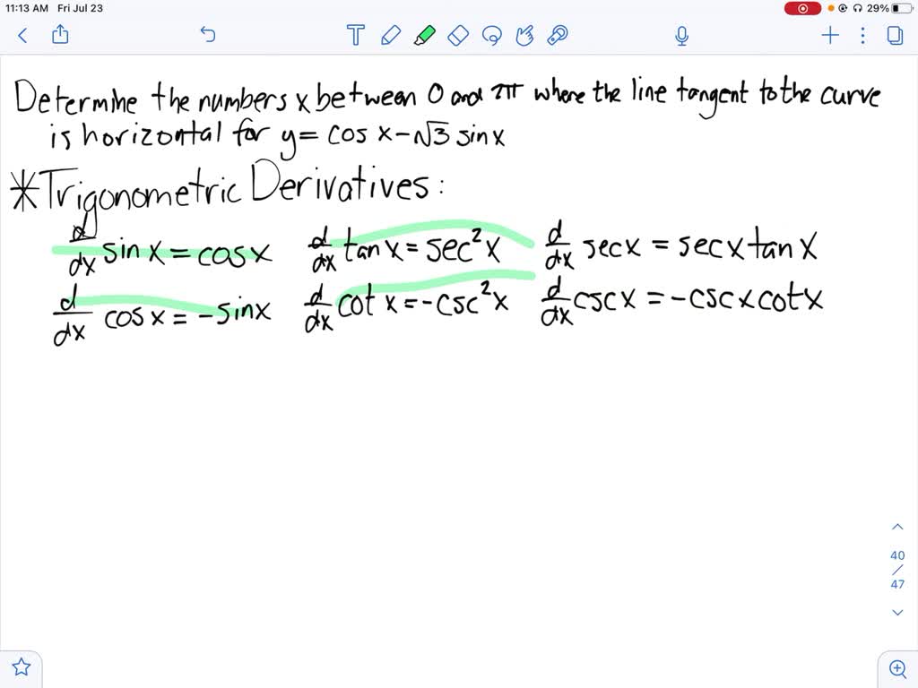 SOLVED:. Determine the turning points on the curve y=4 sinx-3 cosx in ...