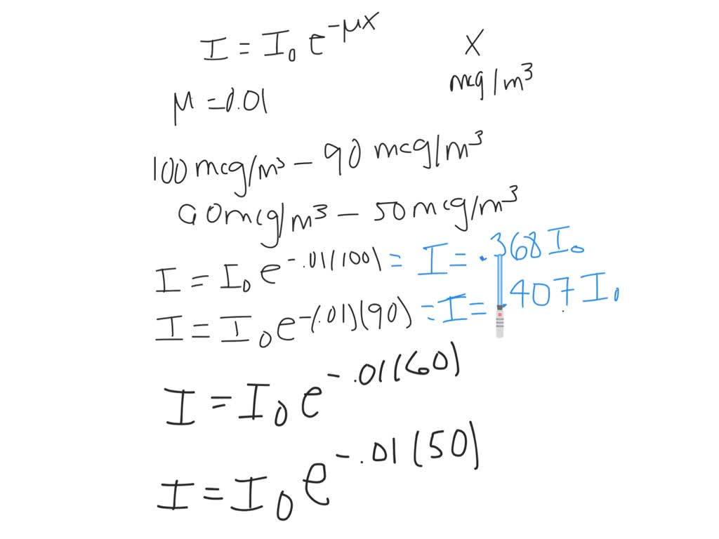 SOLVEDThe BeerLambert Law. A beam of light enters a medium such as