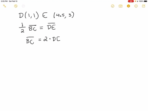 find-the-length-of-overlineb-c-if-overlineb-c-overlined-e-and-overlined-e-is-a-midsegment-of-triangl