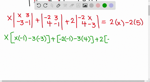 expand-the-determinants-and-solve-for-x-leftbeginarrayrrr-x-1-2-2-x-3-4-3-1-endarrayrightleftbeginar