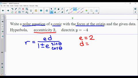 write-a-polar-equation-of-a-conic-with-the-focus-at-the-origin-and-the-given-data-hyperbola-quad-ecc