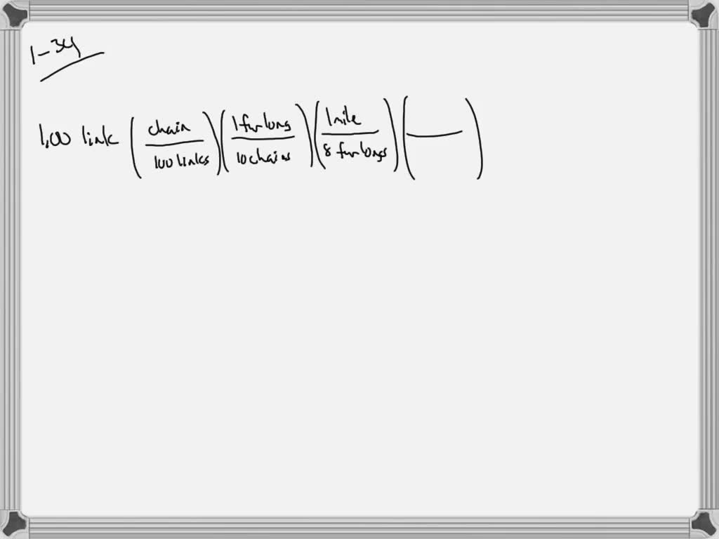 SOLVEDThe unit furlong is used in horse racing. The units chain and